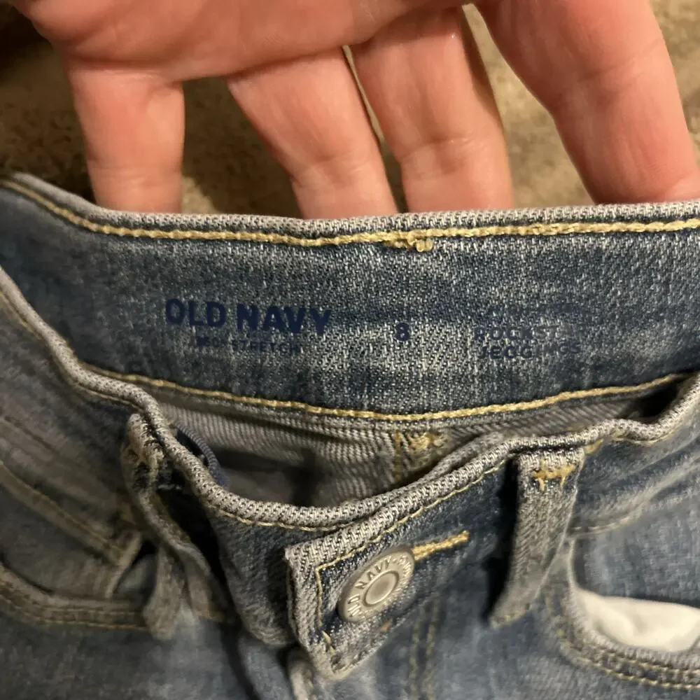 Old Navy Girls High Rise Rockstar 360° Skinny Jeggings Dark Wash Size 8 Kids